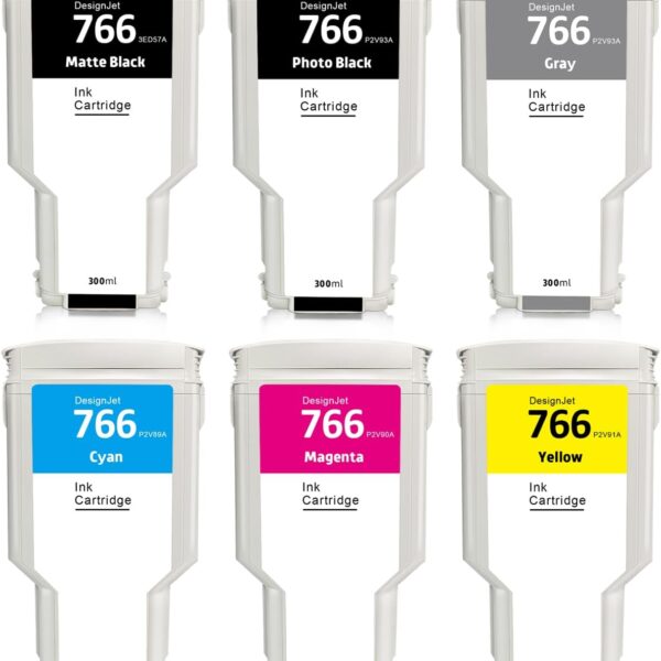 766 Ink Cartridges 6Pack Replacement for HP 766 Ink Cartridges Compatible with DesignJet XL3600 Printer (6-Pack, 300ML) Brand: SUPERYILED