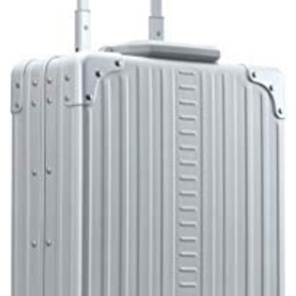 Aleon 16” Aluminum Vertical Underseat Carry-On Luggage - Luxury Business Briefcase with Wheels - Hardshell Suitcase for Airplane Travel (Platinum) Visit the Aleon Store