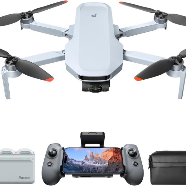 Potensic Atom 2 Drone with Camera for Adults 4K Video, 8K Photo, Under 249g, 3-Axis Gimbal, 10KM Transmission, AI Track, Vertical Shooting, AI Night Shot, QuickShots, Fly More Combo (96-Min Flight) Visit the Potensic Store