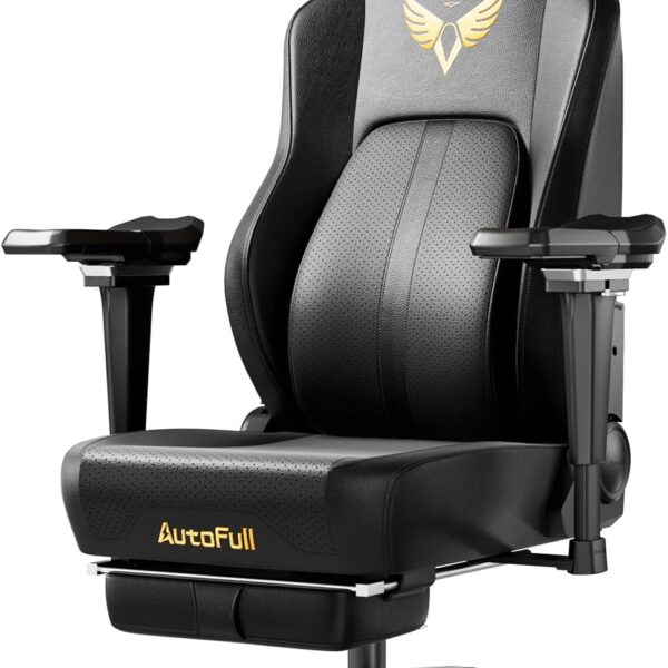 AutoFull M6 Gaming Chair, Ergonomic Office Chair with Dynamic Lumbar Support, 6D Adjustable Armrests and Footrest (Black) Visit the AutoFull Store
