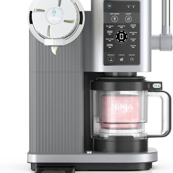 Ninja Swirl by CREAMi Ice Cream and Soft Serve Maker, Sorbet, Milkshake, Frozen Yogurt, Low Calories Program & More, 13-in-1, Soft Serve Handle, (2) CREAMi Swirl 16oz Pints, For Kids & ALL ages, NC701