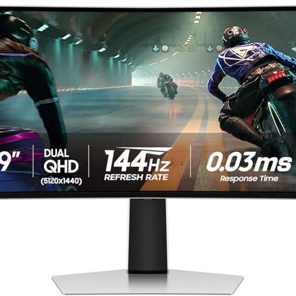 Samsung 49" Odyssey OLED G9 (G91SD) Dual QHD QD-OLED G-Sync Compatible Curved Gaming Monitor, 144Hz, 0.03ms, AMD FreeSync Premium Pro, Ergonomic Stand, 3 Year Warranty, LS49DG910SNXZA, 2024
