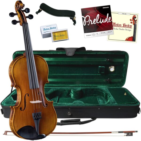 Cremona SV-500 4/4 Artist Violin Bundle – Setup and Ready to Play with Lightweight Case and Accessories Included – Select Solid Tonewoods and Ebony Fittings for Exceptional Tone and Playability Visit the Cremona Store