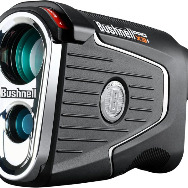 Bushnell Pro X3+ Golf Rangefinder with Wind Speed and Direction,1300 Yard Range,7X Magnification, Pin Locking with Visual Jolt