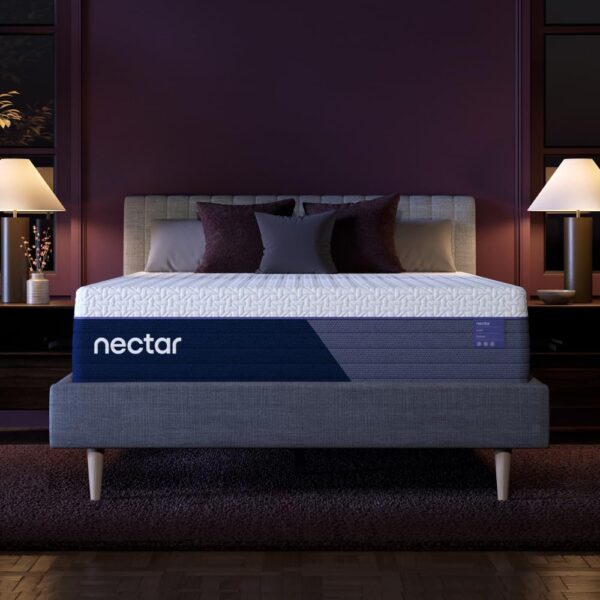 Nectar Luxe Hybrid 14” King Mattress - Medium Firm - Memory Foam & Innerspring Coils - Cooling Fibers - 3” Pressure Relief Layer - Mattress in a Box - 365-Night Trial & Forever Warranty