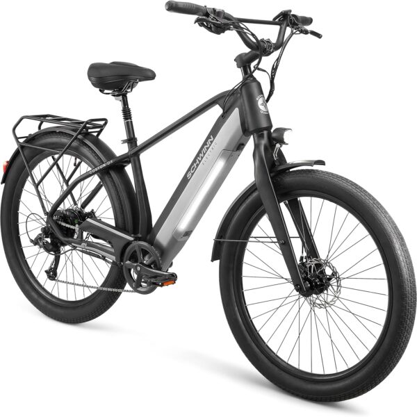 Schwinn Coston Hybrid Electric Bike for Adults, 20MPH Commuting eBike, Ride Up to 35-45 Miles on a Single Charge, 27.5-Inch Wheels, 7-Speed, Step-Thru or Step Over Aluminum Frame, Removable Battery Visit the Schwinn Store